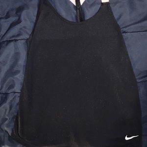 Black and Pink Nike Workout Tank